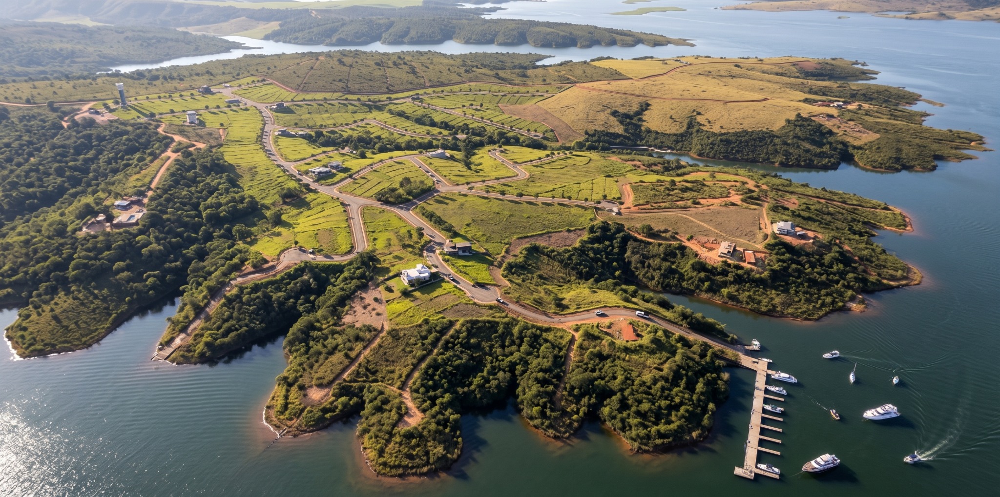 Vista aérea do Ecopark Residence em Rifaina
